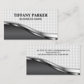 weißer, metallischer Hintergrund Visitenkarte (Vorne/Hinten)