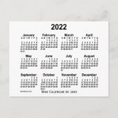 Weißer Minikalender 2022 durch Janz Postkarte (Vorderseite)