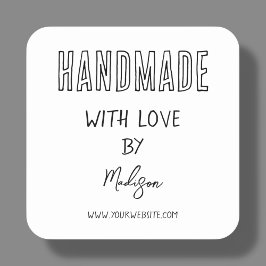 Weißer Minimal | Handgefertigt mit Aufkleber auf d