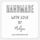 Weißer Minimal | Handgefertigt mit Aufkleber auf d (Vorderseite)