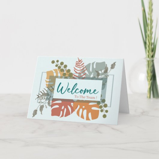Weißer Minimaler Boho Willkommen Wünschen Karte (Vorderseite)