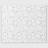 Weißer Minimalistischer Schneeflocken Weihnachtsfe Geschenkpapier (Flach)