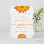 Weißer Minimalwert mit gelbem Daisy Inspiriert Hoc Save The Date (Stehend Vorderseite)