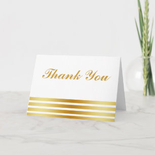 Weißer Minimalwert mit goldenen Streifen Vielen Da Dankeskarte