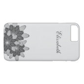 Weißer Minimalwert mit Personalisiertem, grauem, f Case-Mate iPhone Hülle (Rückseite (Horizontal))