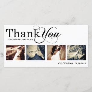 WEISSER MODERNER DANK WEDDING %PIPE% DANKT IHNEN DANKESKARTE