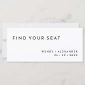 Weißer moderner, feiner Hanger Seating Chart Heade (Vorderseite)