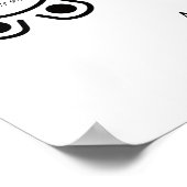 Weißer moderner minimaler Hochzeitssitzplan Poster (Ecke)