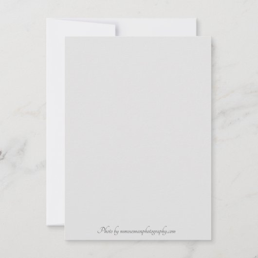 Weißer Mohn Dankeskarte (Rückseite)