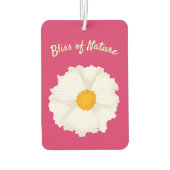 Weißer Mohnblumen-Luftverbesserer Autolufterfrischer (Rückseite)