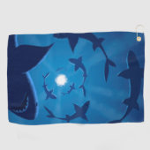 Weißer Mond Golfhandtuch (Horizontal)