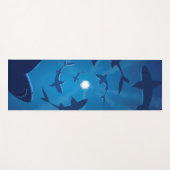 Weißer Mond Yogamatte (Vorderseite (Horizontal))