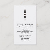 *~* Weißer Mondkosmischer Mondphasen Universum Sch Visitenkarte (Rückseite)