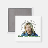 Weißer Müll mit Money Magent Magnet (Vorderseite/Rückseite)