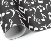 Weißer Musiknoten, der Papier benutzerdefinierbar  Geschenkpapier (Rolleneckpunkt)