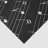 Weißer Musiknoten für Schwarztepapier Seidenpapier (Ausschnitt)