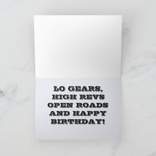 WEISSER MUSKELAUTO VINTAGER GREETTAGKARTE DANKESKARTE (Innenseite)