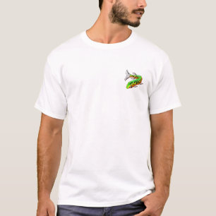 Weißer Muskie gewollter Entwurf des Plakat-w/Fron T-Shirt