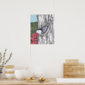 Weißer Nackt und rosa Blume Poster (Küche)