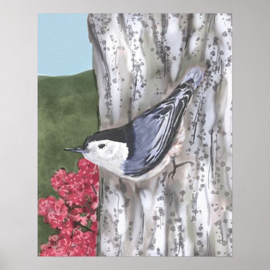 Weißer Nackt und rosa Blume Poster (Vorne)