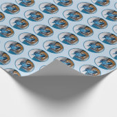 Weißer Nacktfisch im Schnee - Original Foto Geschenkpapier (Ecke)