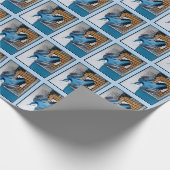 Weißer Nacktfisch im Schnee - Original Foto Geschenkpapier (Ecke)