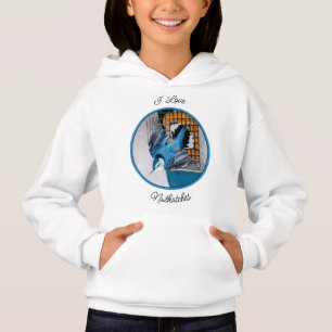 Weißer Nacktfisch im Schnee - Original Foto Hoodie
