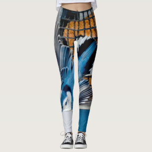 Weißer Nacktfisch im Schnee - Original Foto Leggings