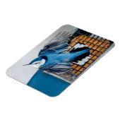 Weißer Nacktfisch im Schnee - Original Foto Magnet (Linke Seite)