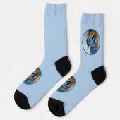 Weißer Nacktfisch im Schnee - Original Foto Socken (Linkes Detail)