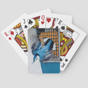 Weißer Nacktfisch im Schnee - Original Foto Spielkarten