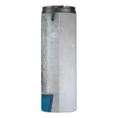 Weißer Nacktfisch im Schnee - Original Foto Thermosbecher (Rückseite)