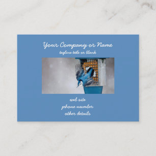 Weißer Nacktfisch im Schnee - Original Foto Visitenkarte