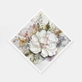 Weißer Narben Alkoholtinte Abstrakt Serviette (Ecke)