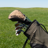 Weißer Nashorn Golf Headcover (In SItu)