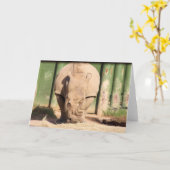 Weißer Nashorn Karte (Gelbe Blume)