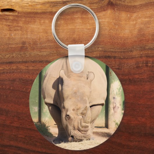 Weißer Nashorn Schlüsselanhänger (Rückseite)