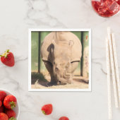 Weißer Nashorn Serviette (Beispiel)