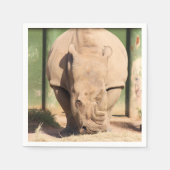 Weißer Nashorn Serviette (Vorderseite)