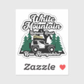 Weißer Nationalwald Aufkleber (Blatt)