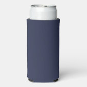 Weißer Nautikanker auf Navy Blue Can Cooler Selters Dosenkühler (Seltzer Rückseite)