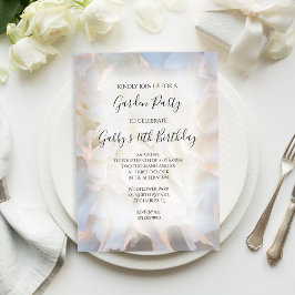 Weißer Nelken Bloral Geburtstagsgarten Party Einladung