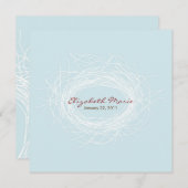 Weißer Nest - Doppelseitige Einladung (Vorne/Hinten)