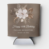 Weißer, neutraler Fall der Blüte 40. Geburtstag Dosenkühler (Vorderseite)