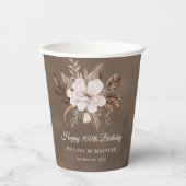 Weißer, neutraler Fall des Blutes 100. Geburtstag Pappbecher (Vorderseite)