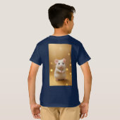 "Weißer niedlicher Hamster" T-Shirt (Schwarz voll)