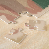Weißer niedlicher Pudel mit Fliege Puzzle (Seite)