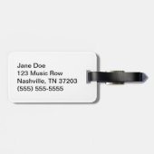 Weißer Notenen-Gepäckanhänger Gepäckanhänger (Rückseite horizontal)