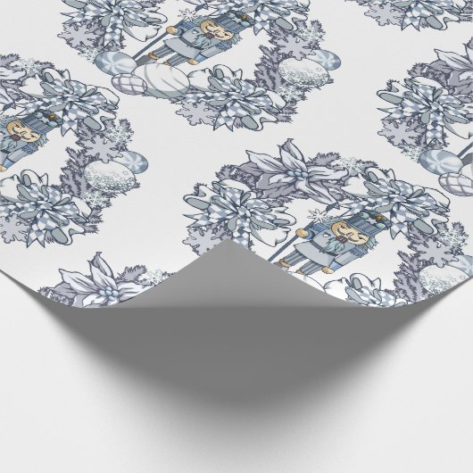 Weißer Nussknacker Geschenkpapier (Ecke)