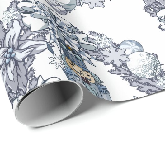 Weißer Nussknacker Geschenkpapier (Rolleneckpunkt)